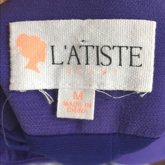 L’ATISTE Purple Cutout Halter Dress - Picture 6 of 7